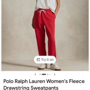 Polo by Ralph Lauren Women's Red Jogger Pants